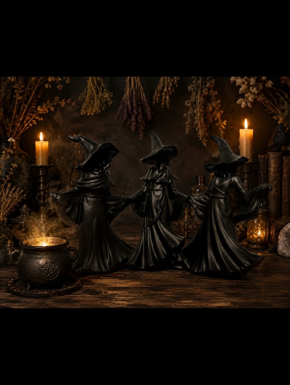 NWT Three Witches Faceless Figurine